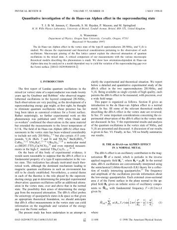 Quantitative investigation of the de Haas-van Alphen effect in the ...