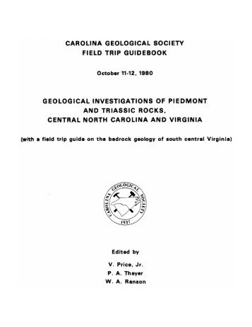 Download Guidebook .pdf (30 Mb) - Carolina Geological Society