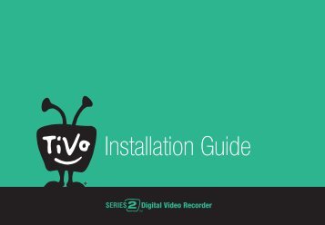 TiVo Series2 DVR Installation Guide (2003) - TOC