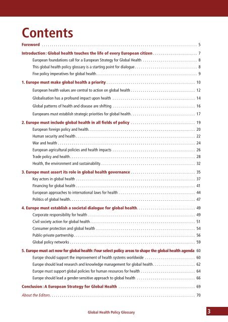 European perspectives on global health: a policy glossary