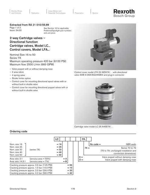 Rexroth Hydraulics Product Catal... - Hasmak.com.tr