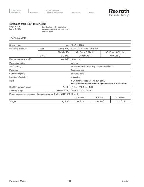 Rexroth Hydraulics Product Catal... - Hasmak.com.tr