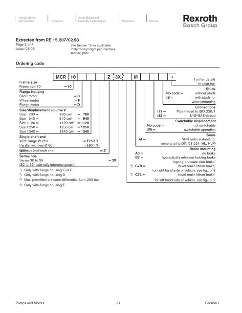 Rexroth Hydraulics Product Catal... - Hasmak.com.tr