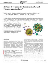 A Block Copolymer for Functionalisation of Polymer...