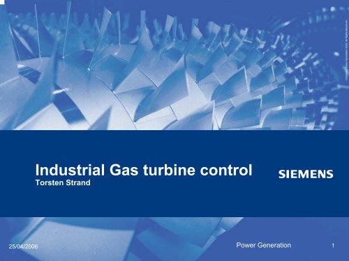 Gas Turbine Control Torsten Strand