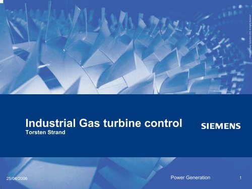 Gas turbine control Torsten Strand