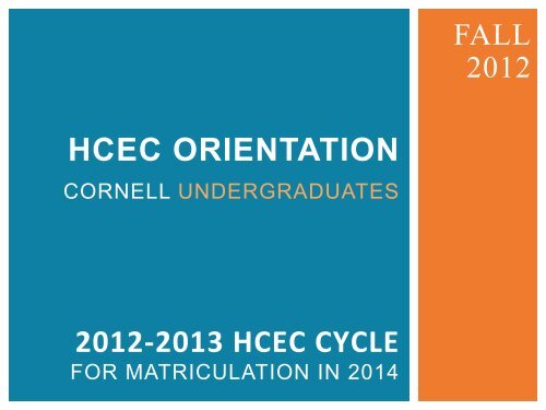 Hcec orientation - Cornell Career Services