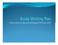 Essay writing tips