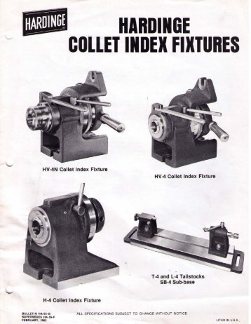 Hardinge HV-4N 5C Collet Indexing Fixture - AAFRadio