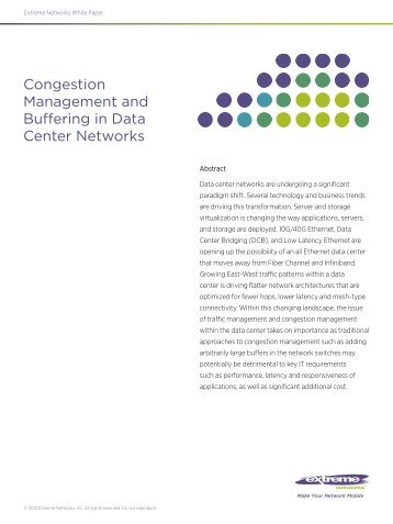 Congestion Management and Buffering in Data ... - Extreme Networks