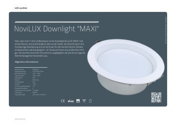 NoviLUX Downlight "MAXI" - Lichtline