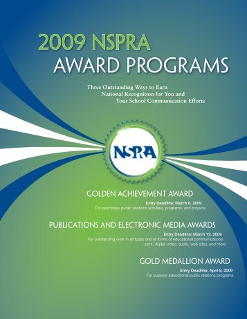2009 nspra award programs - National School Public Relations ...