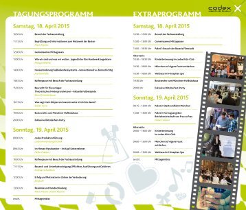 Tagungs- & Extraprogramm Netzwerk-Event 2015