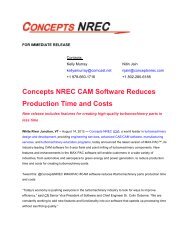 Concepts NREC CAM Software Reduces Production Time and Costs