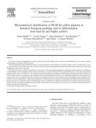 Microanalytical identification of Pb-Sb-Sn yellow pigment in ...