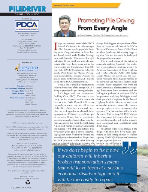 Full Issue - Pile Driving Contractors Association