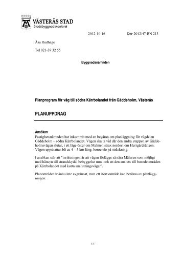 Planuppdrag - VÃ¤sterÃ¥s stad