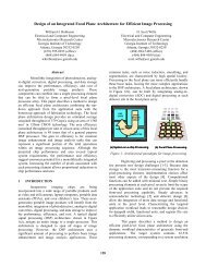 Design of an Integrated Focal Plane Architecture for Efficient Image ...