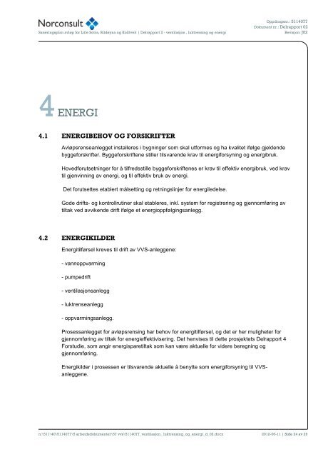 Ventilasjon, luktreinsing og energi - Fjell kommune