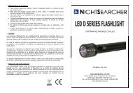 linterna recargable con led manual de uso - Nightsearcher Ltd