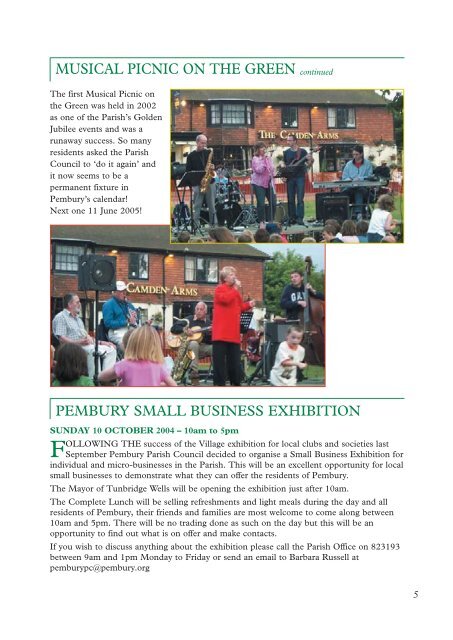 Issue 119 - the Pembury Village Website