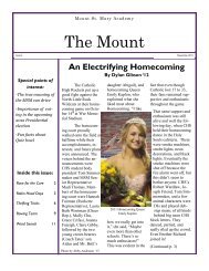 November 2011 - Mount St. Mary Academy - Website