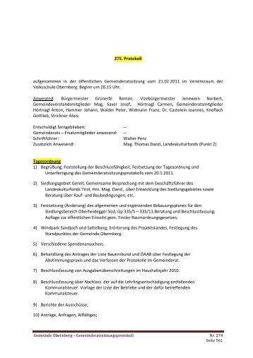 Sitzungsprotokoll (336 KB) - .PDF - Obernberg