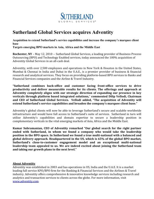 Download PDF - Sutherland Global Services