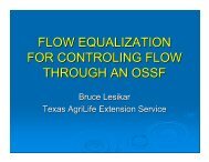 flow equalization for controling flow through an ossf - Texas Onsite ...