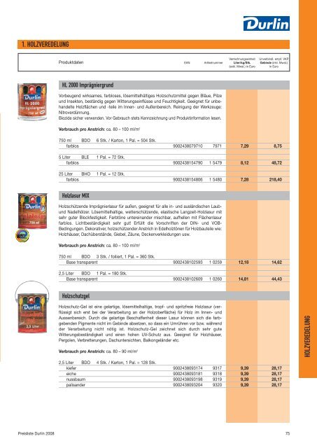 PREISLISTE 2008 - Murexin AG