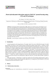 Elasto-hydrodynamic lubrication analysis of full 360 journal bearing ...