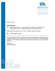 AA - Approval Memo-Program Change - University of Kentucky