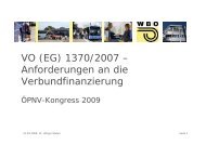 VO (EG) 1370/2007 – Anforderungen an die Verbundfinanzierung