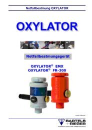 Notfallbeatmung OXYLATOR - Bartels & Rieger GmbH & Co