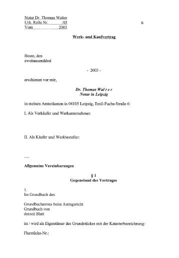 Kauf vom BautrÃ¤ger, Altbau - Notar in Leipzig, Dr. Thomas Walter ...