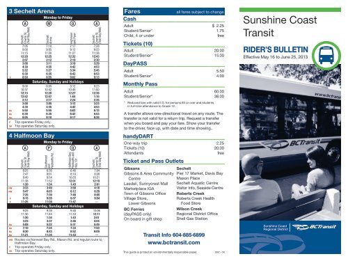 Sunshine Coast Transit - BC Transit