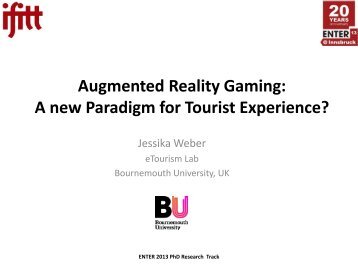 Augmented Reality Gaming: A new Paradigm for Tourist ... - IFITT