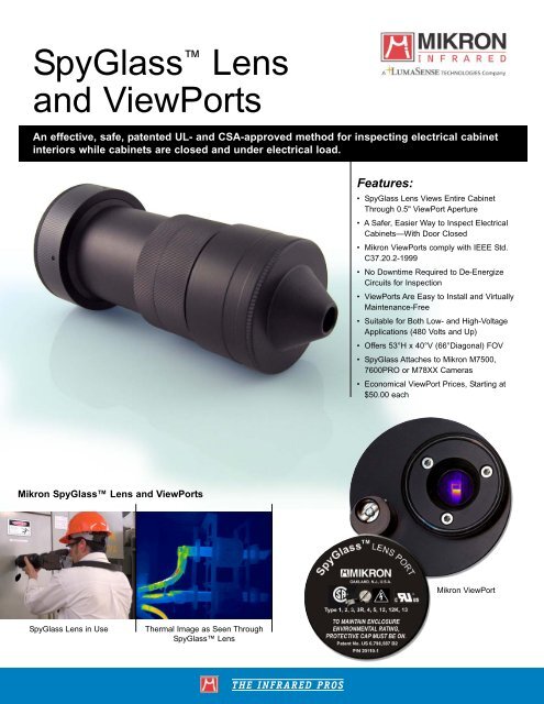 SpyGlassâ¢ Lens and ViewPorts - Infrared camera sales and leasing