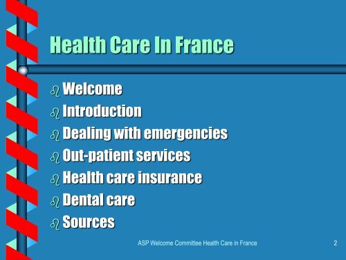 HEALTH CARE IN FRANCE - American School of Paris