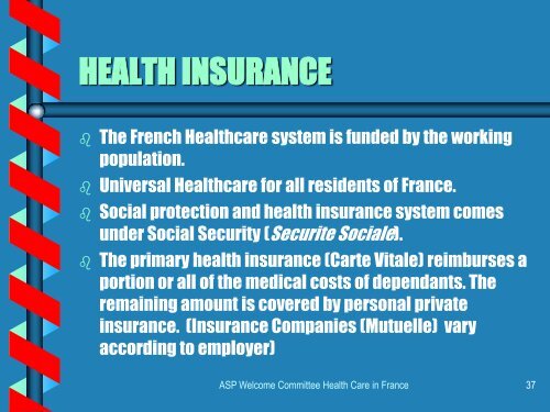 HEALTH CARE IN FRANCE - American School of Paris