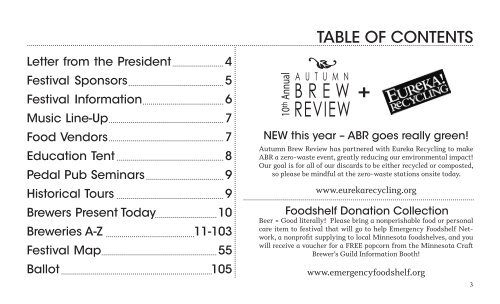 TABLE OF CONTENTS - Minnesota Craft Brewer's Guild