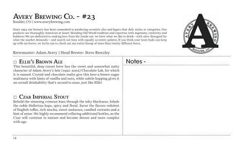 TABLE OF CONTENTS - Minnesota Craft Brewer's Guild