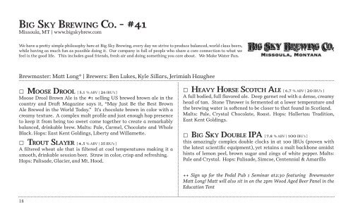 TABLE OF CONTENTS - Minnesota Craft Brewer's Guild