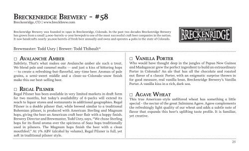 TABLE OF CONTENTS - Minnesota Craft Brewer's Guild
