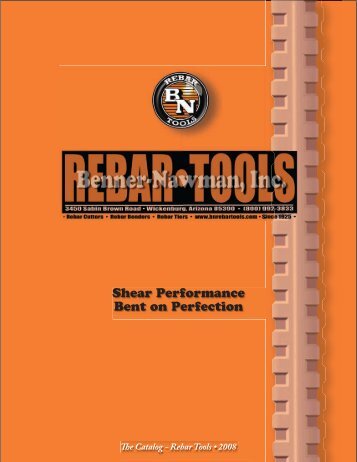 Tool Catalog - Benner-Nawman Diamond Rebar Cutters Benders ...