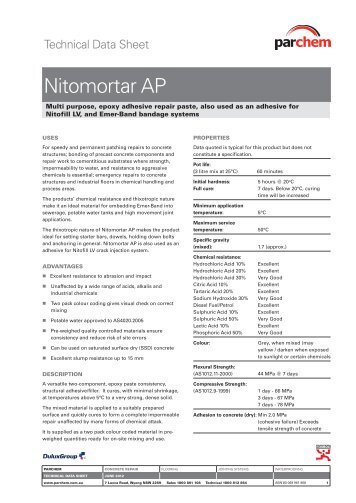 Nitomortar AP TDS - Parchem