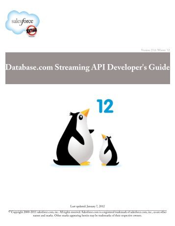 Database.com Streaming API Developer's Guide - Salesforce.com