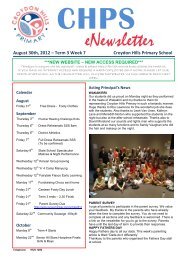 eNewsletter - Croydon Hills Primary School