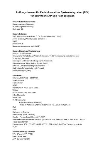 prfungsthemen fr fachinformatiker systemintegration fisi tcpip - Bewerbung Als Steuerfachangestellte prfungsthemen fr fachinformatiker systemintegration fisi tcpip - Bewerbung Als Steuerfachangestellte