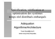 SpÃ©cification, vÃ©rification et optimisation des systÃ¨mes temps rÃ©el ...